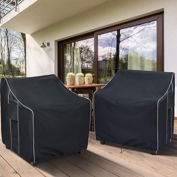 FORSPARK Patio Chair Covers Waterproof Heavy Duty Outdoor Furniture Cover Fits up to 35 x 38 x 31 inches (W x D x H) 2 Pack
