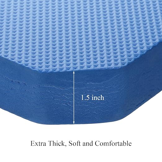Hacaroa Set of 3 Extra Thick Kneeling Pad, High Density Foam Garden Kneeler, Comfortable Knee Pad Cushion for Work, Yoga Exercise, Baby Bath, Lightweight, Water Resistant, Blue