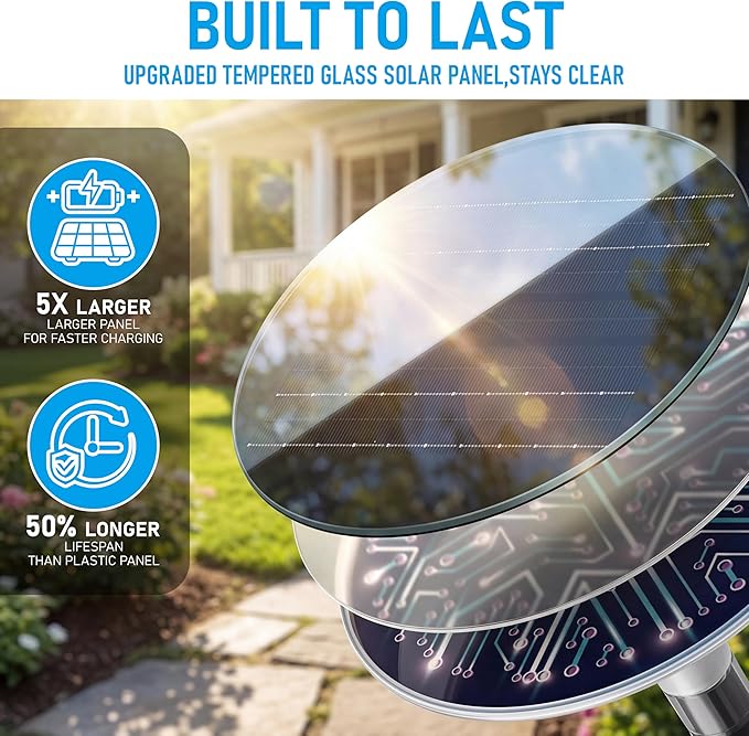 JOFIOS Solar Pathway Lights 8 Pack, 3 Color Modes, 200LM 58 LEDs Bright Landscape Lighting, 2000mAh Battery 10H+ Runtime, IP65 Waterproof Modern Walkway Lights for Garden Yard Driveway