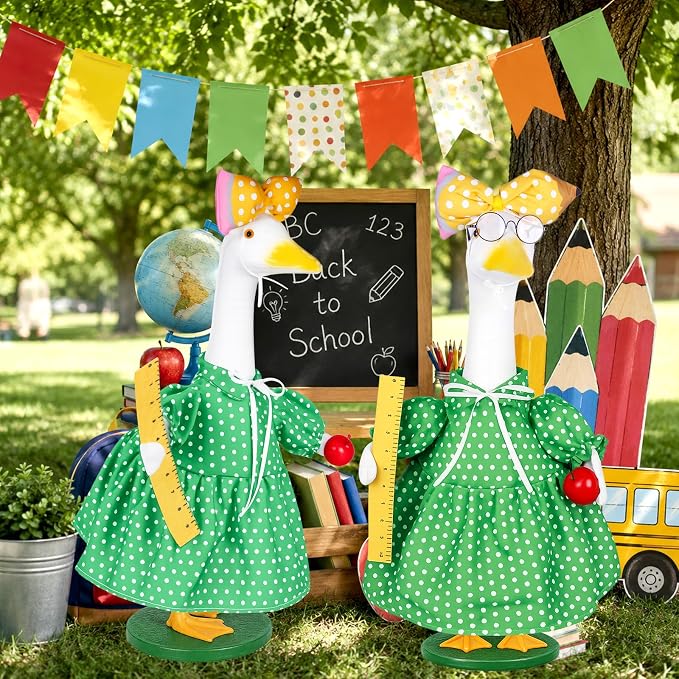 Back to school porch goose outfits (Teacher)