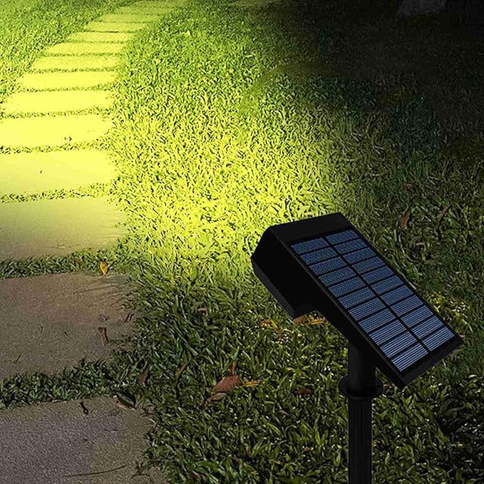 Brrnoo Solar Lawn Spotlight Outdoor Landscape Wall Light, Landscape Powered Garden Lighting for Patios and Yards (RGB)