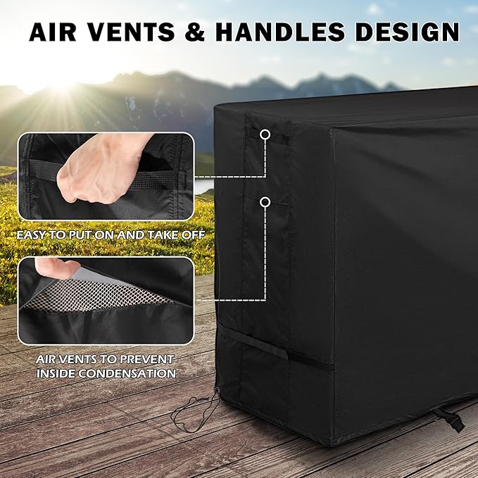 Patio High Top Table and Chairs Cover, Outdoor Bar Height Patio Dining Set Cover for 5-Piece Wicker Bar Dining Set/4 Person Patio Table and Chairs Set