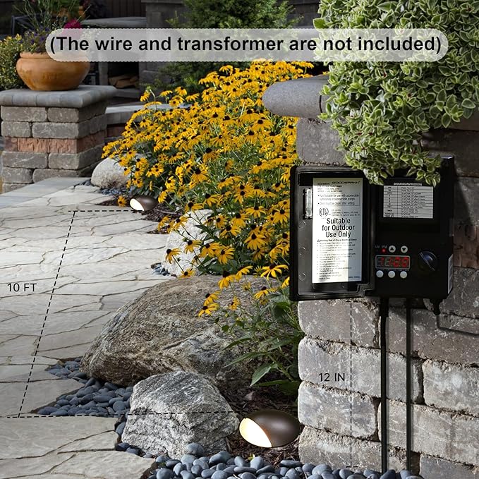 GOODSMANN Landscape Lighting 2PK Well Lights Low Voltage 5 Watt LED 150 Lumen 12V AC In-Ground Lights 3000K Warm White