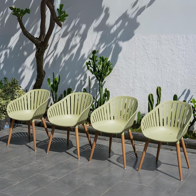 Urban Elements Lowa 5-Piece |Teak| Rectangular Patio Dining Set for 4 Ideal for Enjoy with Family and Friends