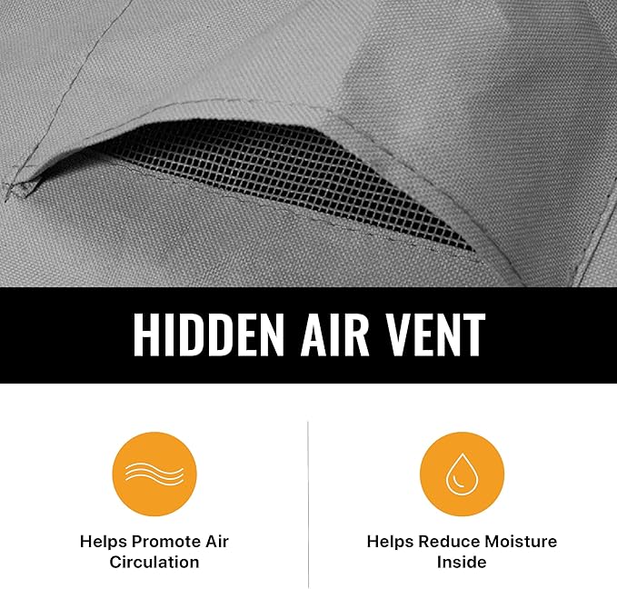 KHOMO GEAR Heavy Duty Outdoor Furniture Cover - Waterproof Square & Rectangular Covers with Air Vents - UV Resistant Polyester Patio Garden Cover - For Ottoman, Tables, Coffee Side Tables and Others