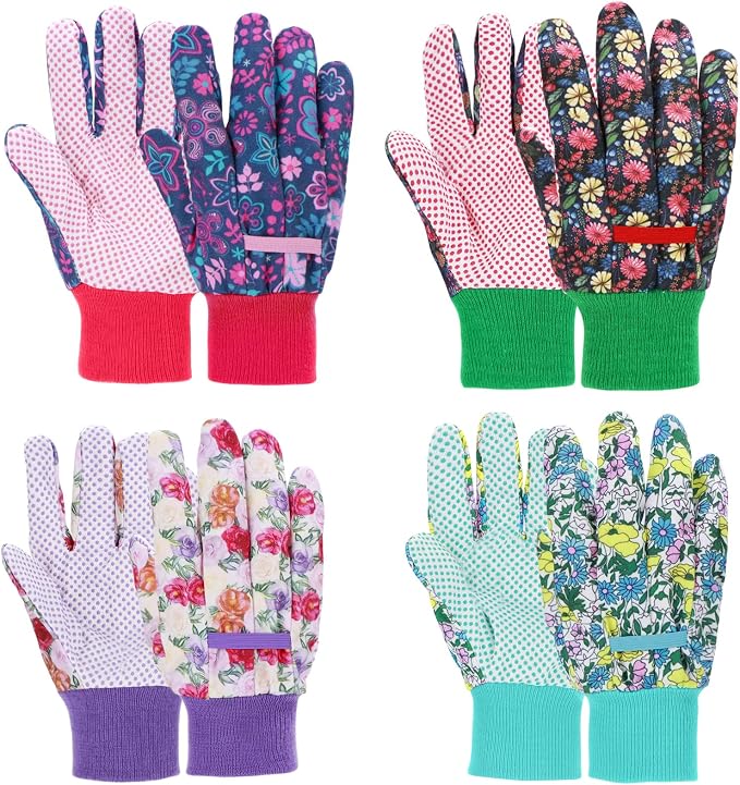 Garden Gloves for Women, Floral Gardening Gloves Ladies Soft Breathable Yard Work Glove Light Working Gloves