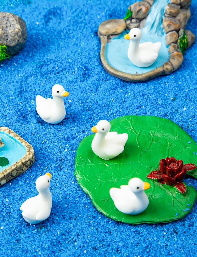 90Pcs Mini Tiny Resin Gooses | DIY Crafts, Lawn Yard Garden Decorfor Dollhouse Fairy Gardens Micro Landscape DIY Crafts