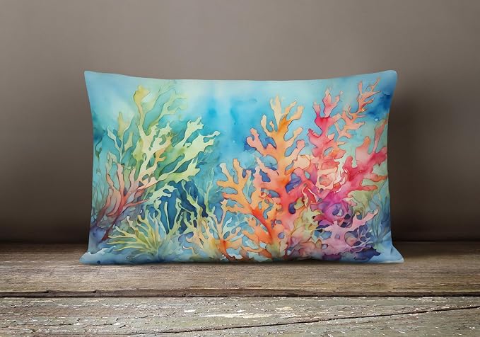 Caroline's Treasures DAC2825PW1216 Seaweed Throw Pillow Machine Washable, Indoor Outdoor Decorative Pillow for Couch, Bed or Patio, 12HX16W