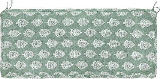 FUNHOME Outdoor Cushion Covers 42" x 18" x 3", No Insert! Patio Covers Replacement for Outdoor Furniture,Water Resistant Patio Bench Loveseat Cushion Covers 1 Pack, Fair Green (Covers ONLY)