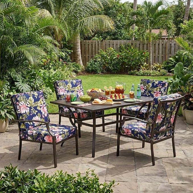 BrylaneHome Bh Outdoor Performance 2-Section Deep Seating Cushion - Classic Red Cabana