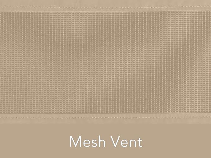 Covermates Classic Outdoor Chair Cover – Lightweight Weather-Resistant Patio Chair Cover with Elastic Hem & Mesh Vent, Protects Patio, Dining & Lounge Chairs, 36W x 35D x 32H, Classic Tan
