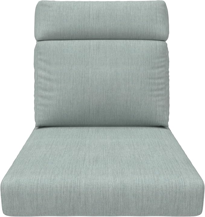 Covers & All Sunbrella Outdoor Cushions, High Back Outdoor Chair Cushions with Supportive Foam Seat and Poly Fill Back, Made with Waterproof, Stain & Fade Resistant Sunbrella Fabric for Patio Chairs