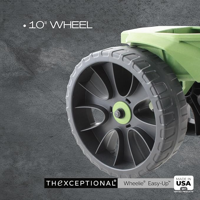 TheXceptional Wheelie Easy-Up EX530 Rolling Garden Stool & Cart with Wheels | Ergonomic rolling garden seat & scooter with Easy-Up handles for seniors. Made in USA by Vertex. 360° swivel, 10" wheels.