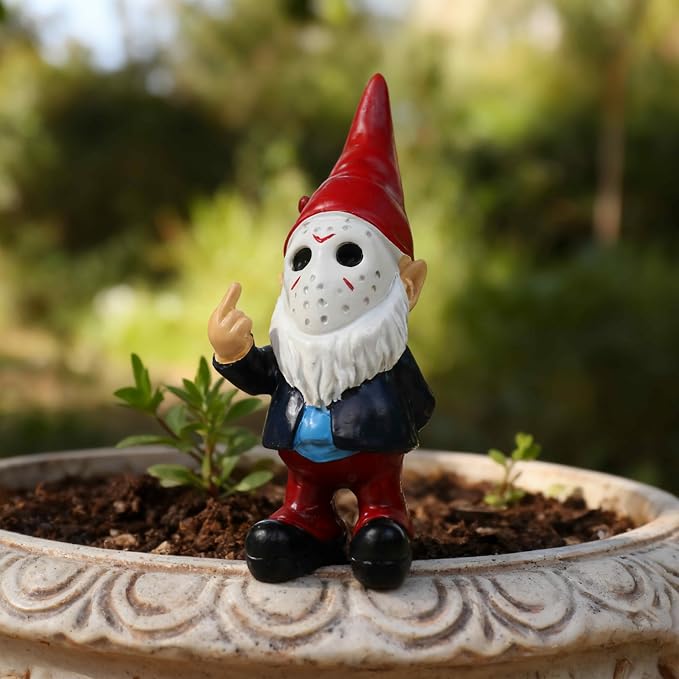 SPINNDO Gnomes Middle Finger Gifts Horror Decor Gnomes Boo Basket Stuffers