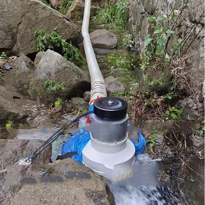 3000W Micro Hydroelectric Generator, 110–220V Water Turbine With 110mm Inlet, Compact Power Supply For Off-Grid Homes, Emergency Backup, Outdoor Lighting