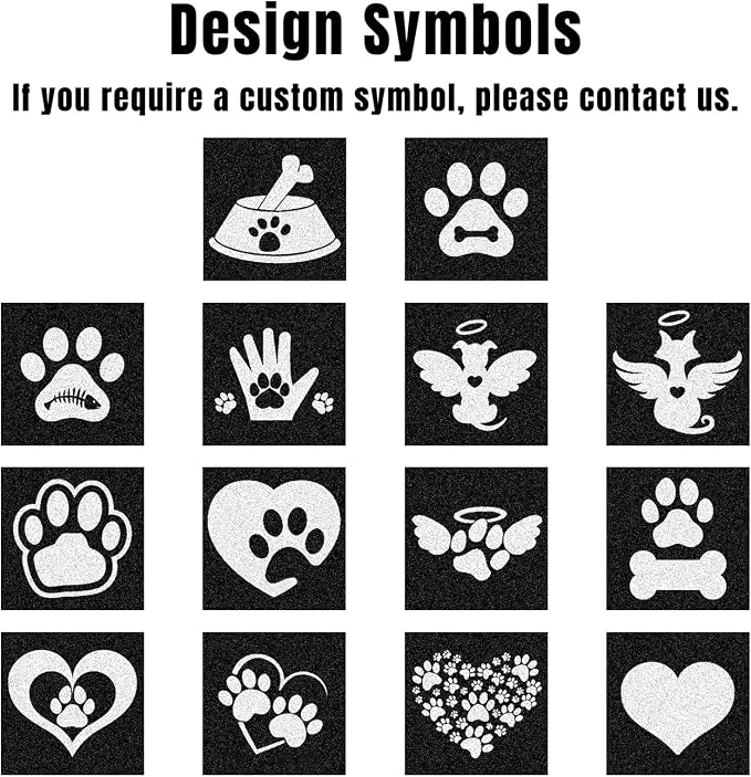 Pet Headstones for Dogs - Natural Granite Personalized Memorial Stone for Animal, Dog, Cat Grave Markers Funerary Tombstone with Photo Outdoor