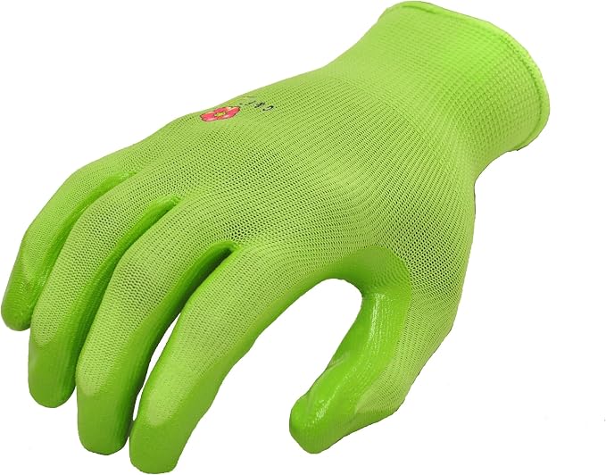G & F Products Women's Gardening Gloves, Micro Foam Nitrile Coated Work Gloves for Gardening, Yard Work & Pruning