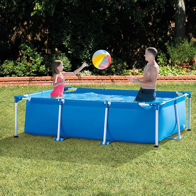 Rectangular Frame Above Ground Swimming Pool with Filter Pump - 8.5' x 5.25'