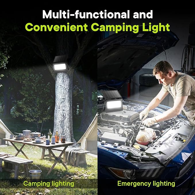 Solar Motion Sensor Lights Outdoor, IP66 Waterproof Security Floodlight with Remote, 3 Modes & Dual Color Temperatures for Patio, Garden, Garage - No Electricity Bill, 2 Pack