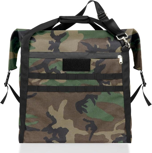 Xtreme Sight Line ~ AQUA G CUBƎ 50 Waterproof Faraday Bag for Small to Medium Generators and Electronics ~ Protects Against EMP/CME/EMF/RF ~ Diamond Form Farday Interior ~ Woodland Camo