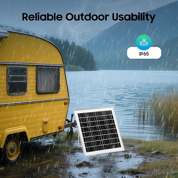 Solar Powered Generator, 12V 4A Portable Power Station 15W Small Solar Powered Generator with Solar Panel, 4 LED Bulbs & USB Ports for Home Use,Outdoor Camping Quiet