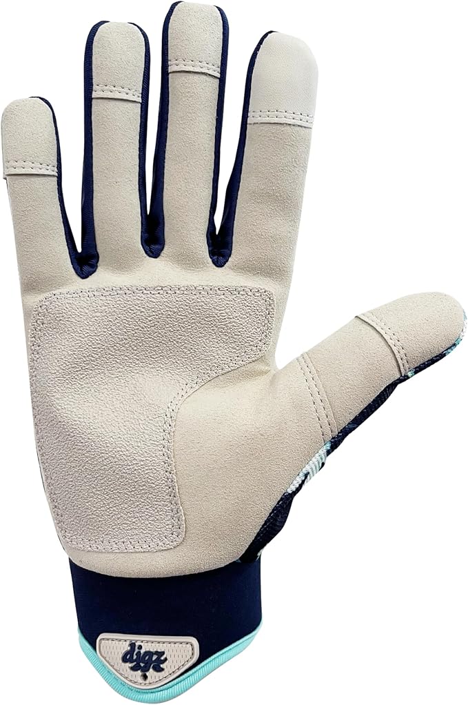 DIGZ Gardening Gloves, Women Small, 1 Pair, Adjustable Wrist | Synthetic leather palm and reinforced fingers, 4-way stretch fit for planting, weeding, and landscaping tasks