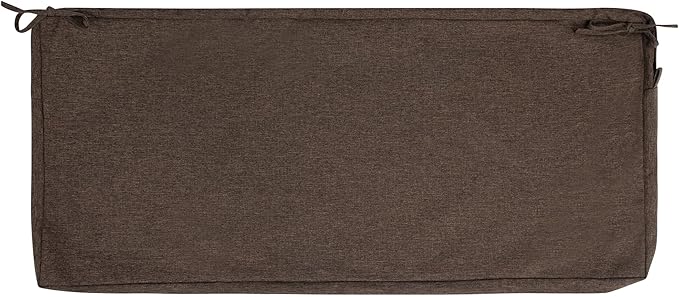 FUNHOME Outdoor Bench Cushion Covers 45" x 18" x 3", No Insert! Patio Bench Cushion Covers,Water Resistant Patio Loveseat Cushion Cover 1 Pack, Brown(Covers ONLY)