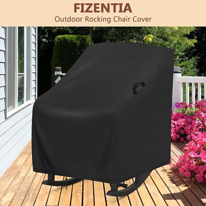 Outdoor Rocking Chairs Set of 2 Cover,Waterproof Covers for Porch Rocking Chairs(2-Pack),All Weather Protector Porch Rocker(35"L x 23"W x 42"H,2-Pcs)