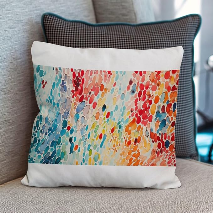 Throw Pillow Covers Make It Rain Fiesta Pillowcase Abstract Rainbow Colorful Pillow Cover Accent Outdoor Waterproof Decorative Pillow Cover for Patio Couch Bench 22x22 in