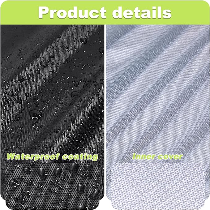 Stacking Outdoor Chair Cover Waterproof, Uranshin Outdoor Patio Furniture Covers Stacked Chairs 210D, Lounge Chair Covers Outdoor Stack Chairs for All Weather Protection, Black, 25"L x 25"W x 47”H