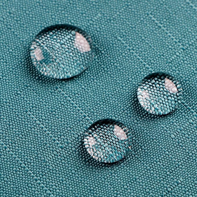 Outdoor Tablecloth Wrinkle-Free Stain Resistant Waterproof Polyester Fabric Table Cover with Zipper Umbrella Hole for Picnic/Party/Dinner/Patio Garden(60×84inch,Zippered,Teal)