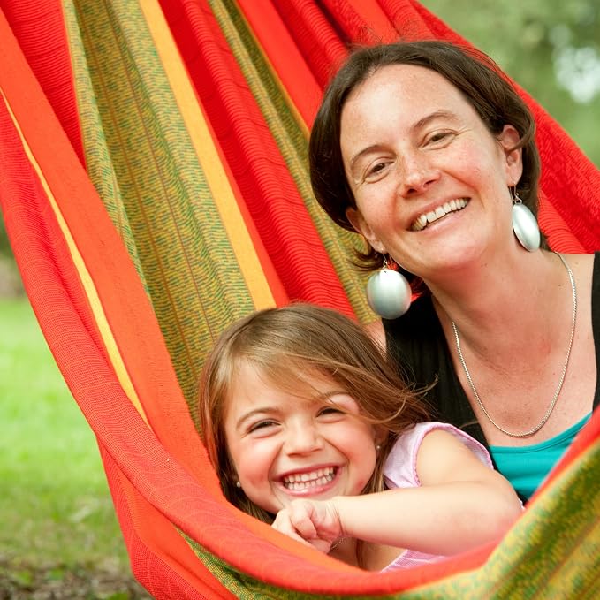 LA SIESTA Flora Chilli - Organic Cotton Family Classic Hammock Size King