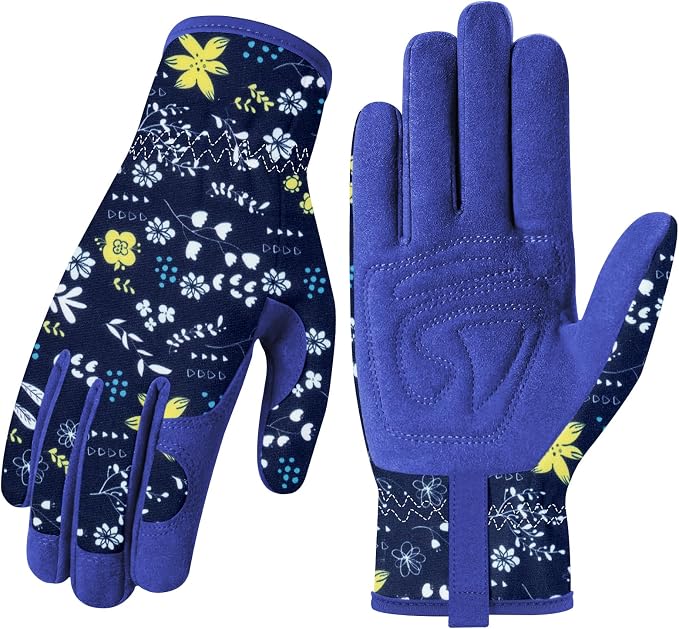 Baidast Gardening Gloves for Women, Breathable Leather Garden Gloves with Grip, Thorn Proof Work Gloves
