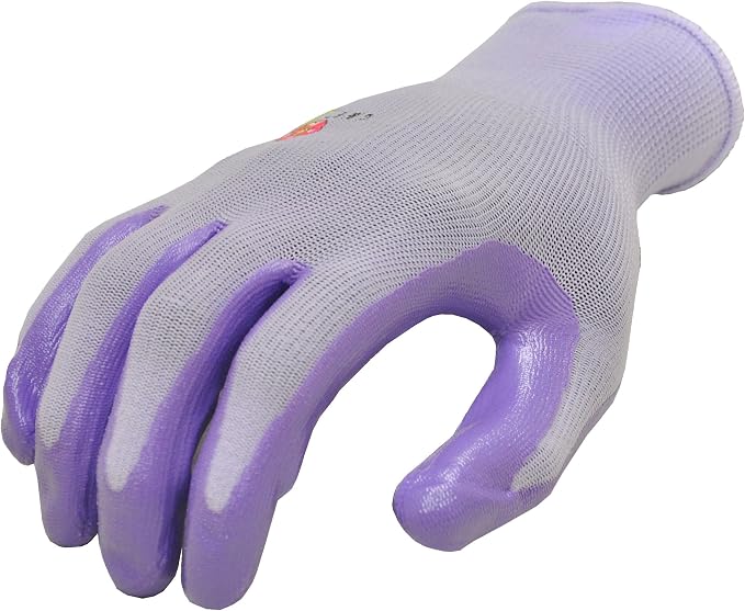 G & F Products Women's Gardening Gloves, Micro Foam Nitrile Coated Work Gloves for Gardening, Yard Work & Pruning