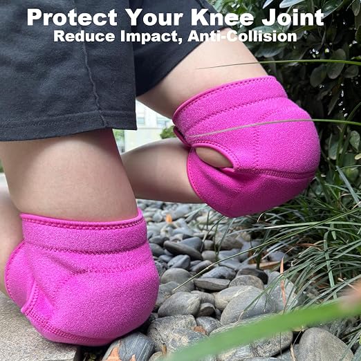 Women Knee Pads for Garden Work, Waterproof Foam Cushion, Pink L (1 Pair) | Waterproof Thick Kneeling Cushion, Strap on Kneepads for Gardeners, Housework, Yard, Cleaning, Flooring, Tile, Carpet Work
