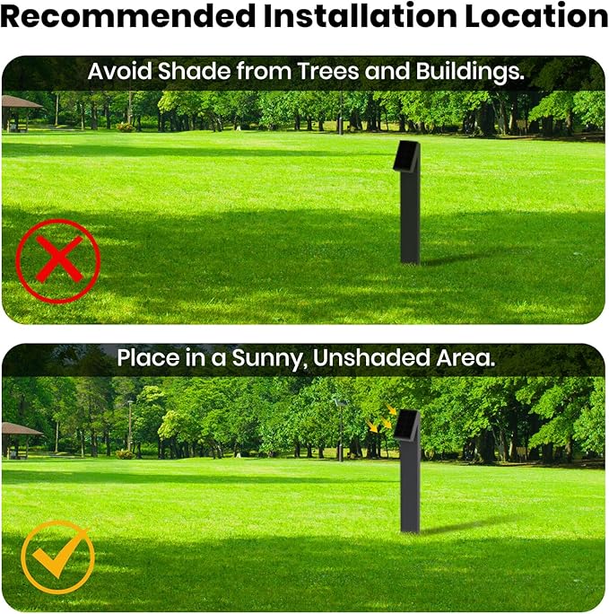 SOTTLOT Solar Walkway Light, Dimmable Metal Solar Pathway Light Outdoor IP65 Waterproof, 3000K 500LM Solars Yard Lights for Yard Garden Patio Landscape Lawn