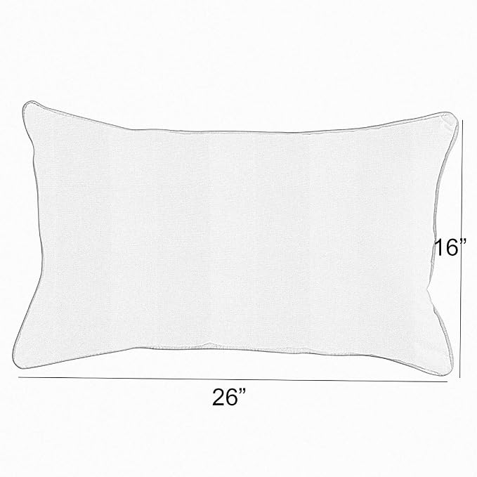 Sorra Home Charcoal Grey Indoor/Outdoor Pillow Set, 16 in x 26 in