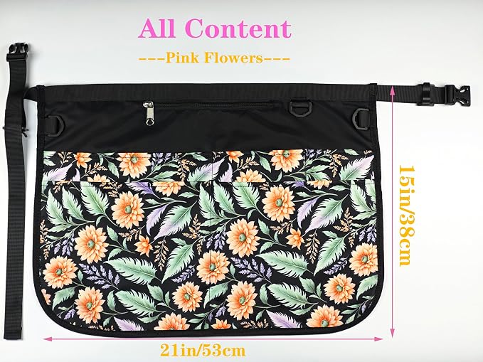 Bafelia Garden Apron for Women with 7 Pocket,Half Florist Apron Harvesting Apron