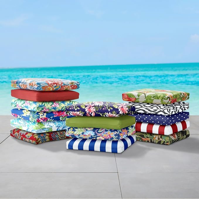 BrylaneHome Bh Outdoor Performance Patio Chair Cushion - Bright Cobalt Cabana