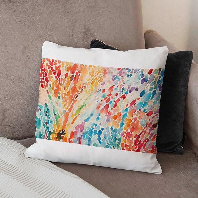 Make It Rain Fiesta Throw Pillow Covers Rainbow Colorful Throw Pillow Cover Rustic Outdoor Waterproof Decorative Pillow Cover for Patio Furniture Porch 22x22 in