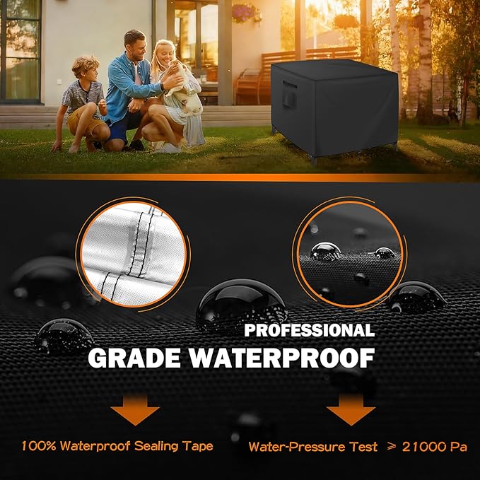 Square Patio Table Cover, Outdoor Table Covers Waterproof, UV Resistant Outdoor Lawn Patio Furniture Covers, 28" L x 28" W x 28" H
