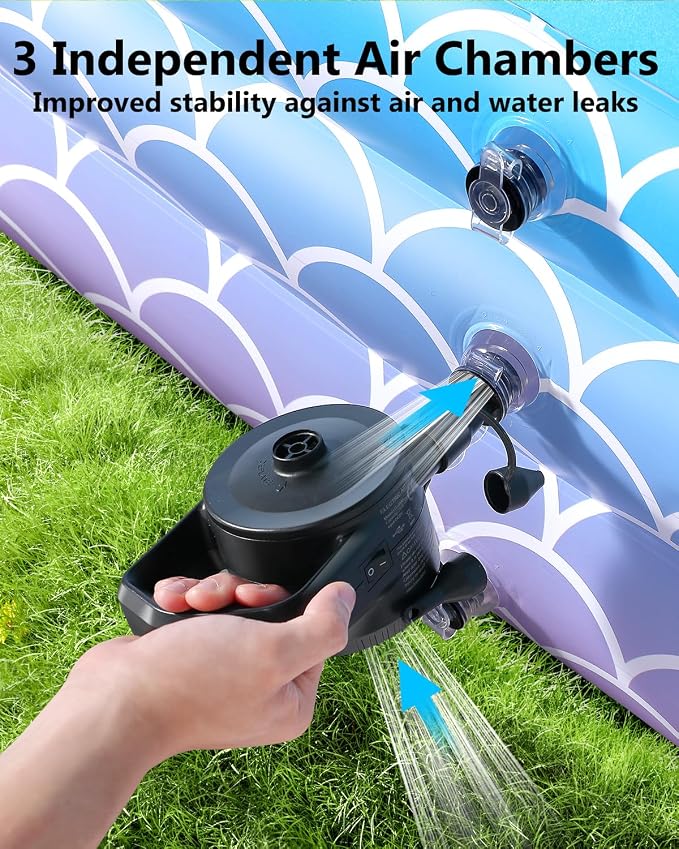 2025 Upgrade Inflatable Pool for Kids and Adults-130"*72"*22" Full-Sized Inflatable Swimming Pool Leakproof Blow Up Above Ground for Backyard Outdoor Garden Summer Water Party Pink