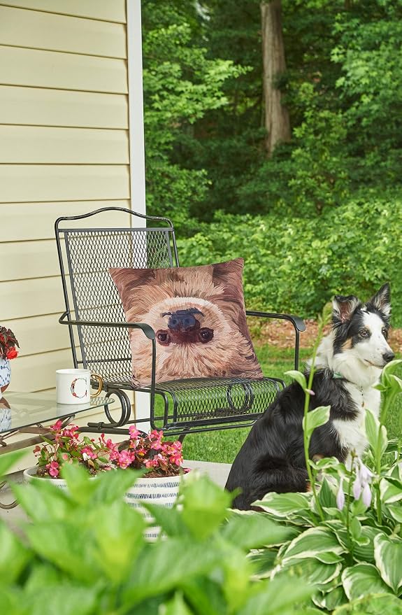 C&F Home Sloth to Do Premium Indoor/Outdoor Pillow Patio Decor Decoration Accent Throw Pillow 18" x 18" 18" x 18" Tan