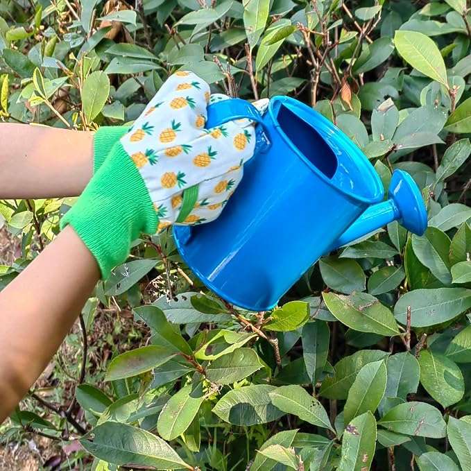 Gardening Gloves for Kids,Toddler,Children,Gift,Cute Pattern,Age3-8 | Canvas,Cute Floral Pattern,Anti-slip Dotted Palm,Soft Knit Wrist,Gardening Gift for Kid,Toddler,Daily Work,Outdoor Activities