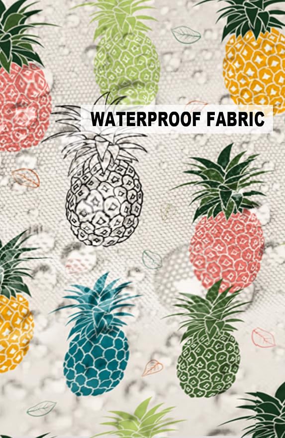 Outdoor Waterproof Pillow Covers for Patio Summer Pineapple Decorative Throw Pillow Cover Watercolor Pineapple Fruit Pillowcases Set of 2 Cushion Case for Sofa Couch Chair Home Decor 16 x 16 Inches