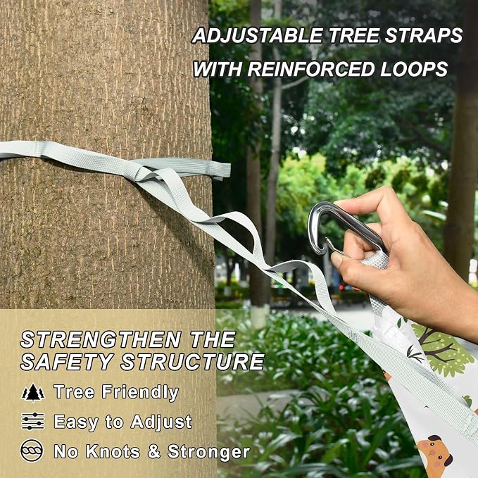 Camping Hammock Outdoor Hammocks for Outside Cavy Guinea Pig Beach Trees Portable Lightweight with Pockets Tree Straps Indoor