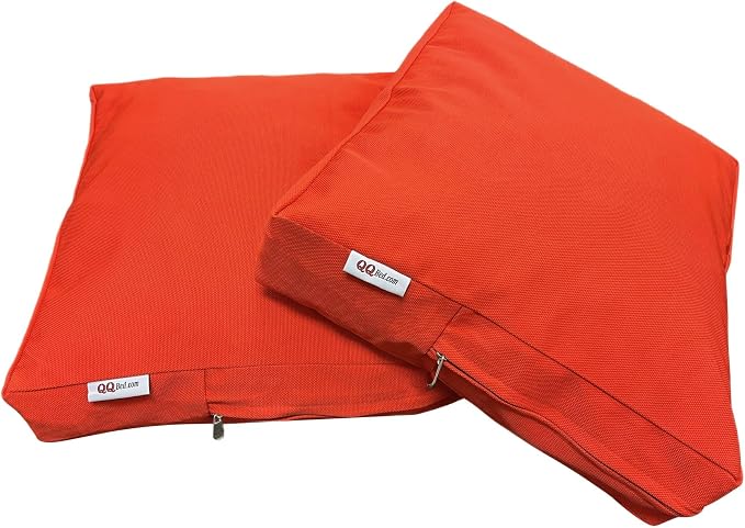 2 Pack 23X23 Inch Outdoor Back Cushion Memory Foam Pillows with Waterproof Internal Cover for Patio Furniture, Sofa, Loveseat, Deep Seat Chair - Tango Color