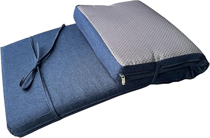 48 x 12 Inch Piano Bench Cushions with Strap for Indoor Furniture,Navy Blue | Non slip high density foam bench seat cushion for kitchen dining room,shoe storage, entry way,window, settee