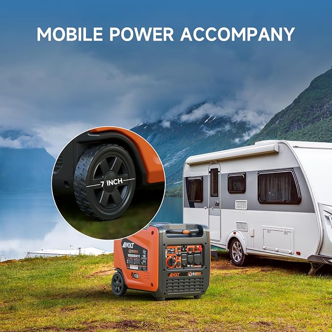 AIVOLT 8000W Dual Fuel Inverter Generator, Super Quiet Electric Start Portable Generator Gas Propane Powered for Home Backup, RV, Camping & Travel - CARB Compliant