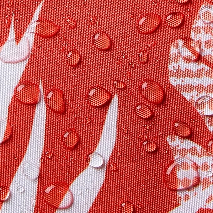 Allorry Outdoor Pillow Covers 18x18 Set of 2 Tropics Palm Leaves Brick Red Floral Pattern Decoration Throw Pillow Covers for Outdoor Waterproof Furniture Garden Patio Sofa Bedroom Home Decor JB008-C18